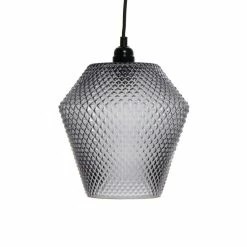 Tout neuf 🌟 Paris prix Lampe Suspension en Verre "Nomi" 27cm Gris 👏