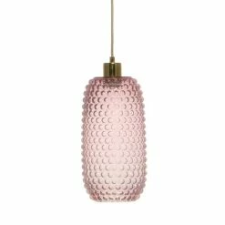 Tout neuf 😍 Paris prix Lampe Suspension en Verre "Irina" 34cm Rose 🌟