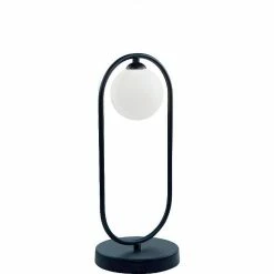 Acheter 🔔 Homemania Lampe à poser Fancy - Noir - 17 x 17 x 43 cm 😉