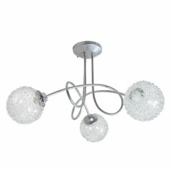 Le moins cher ⭐ Tosel ACTUELLE - Lustre multi bras métal aluminium 🧨