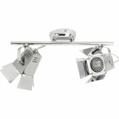 Grosses soldes âïž Britop Plafonnier Spot 2 TĂȘtes LED "Photo" 37cm Chrome đŻ