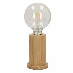 Le moins cher 🧨 Paris prix Lampe à Poser en Bois "Tasse" 16cm Chêne Huilé 🔥