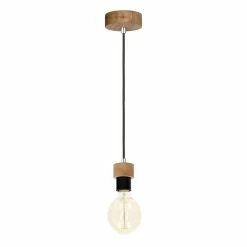 Budget 🌟 Paris prix Lampe Suspension Déco "Clarte" 90cm Chêne Huilé 🎉