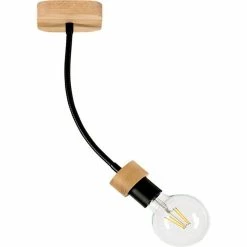 Vente flash 💯 Paris prix Plafonnier 1 Tête Design "Allumer" 17cm Naturel 🤩