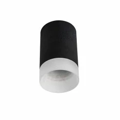 Vente flash 💯 Kanlux Plafonnier saillie rond pour 1 ampoule GU10 Noir ❤️