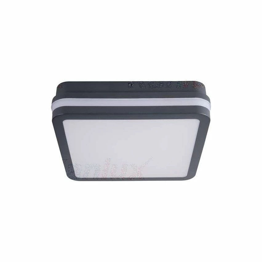 Sortie 🌟 Kanlux Plafonnier LED 18W étanche IP54 rond ∅220mm Graphite - Blanc Naturel 4000K 🧨 – Image 3