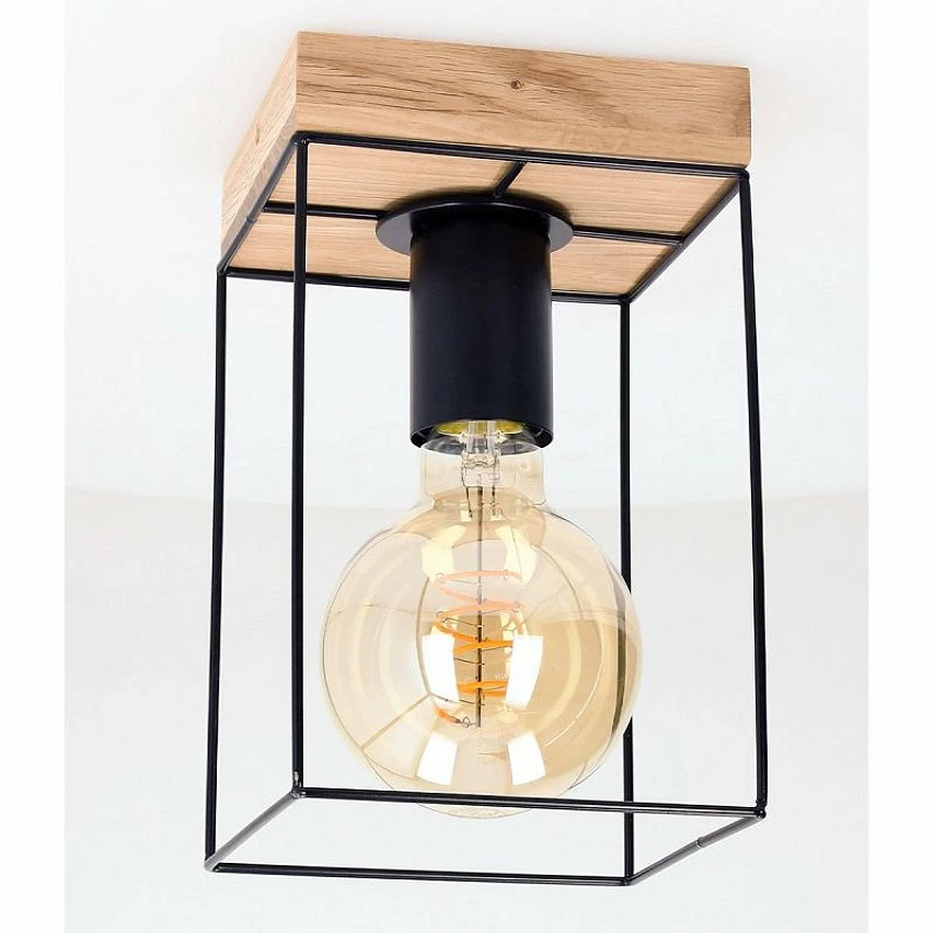 Coupon đ Paris prix Plafonnier Design "Gretter" 22cm ChĂȘne HuilĂ© đ â Image 3