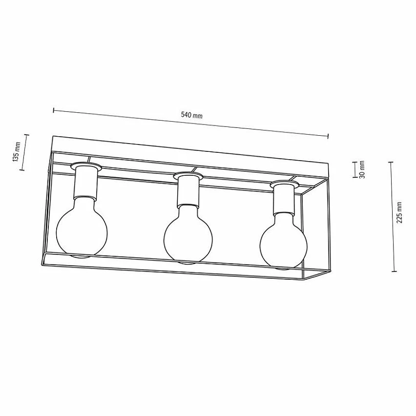 Meilleur prix đ Paris prix Plafonnier Design 3 TĂȘtes "Gretter" 34cm Gris & Noir âïž â Image 2