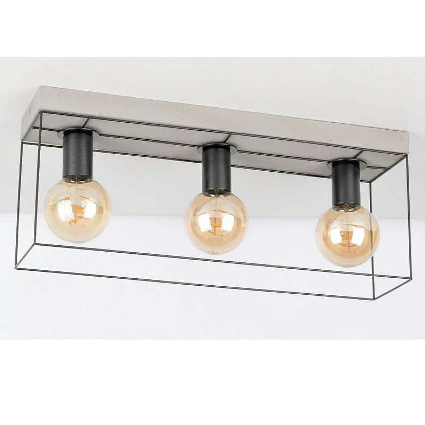 Meilleur prix đ Paris prix Plafonnier Design 3 TĂȘtes "Gretter" 34cm Gris & Noir âïž â Image 3