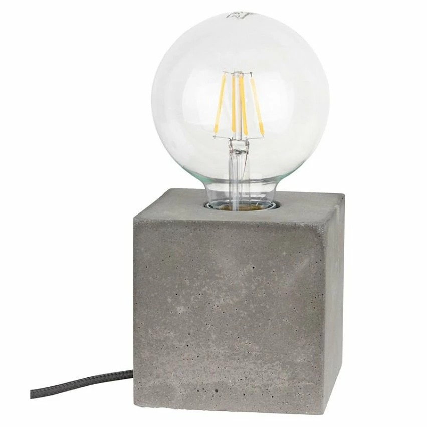 Coupon đ€© Paris prix Lampe Ă Poser CarrĂ©e en BĂ©ton "Strong" 10cm Gris đ