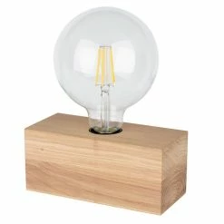 Top 10 ⭐ Paris prix Lampe à Poser en Bois "Theo" 18cm Chêne Huilé 🔔