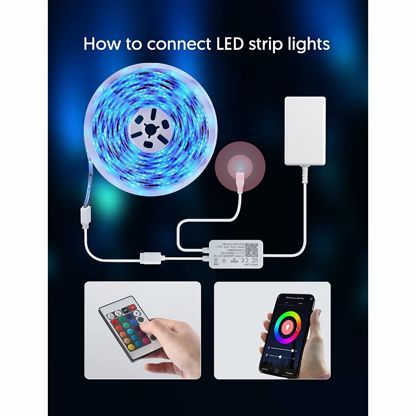 Meilleure vente đ Bande LED Teckin SL02B Lights Alexa RVB de 16,4 Pieds Synchronisation de Musique â â Image 2