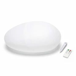 Vente flash đ„° VELAMP SOLAR STONE: Pierre lumineuse LED (blanc + RGB) Ă recharge solaire. Avec tĂ©lĂ©commande đ„