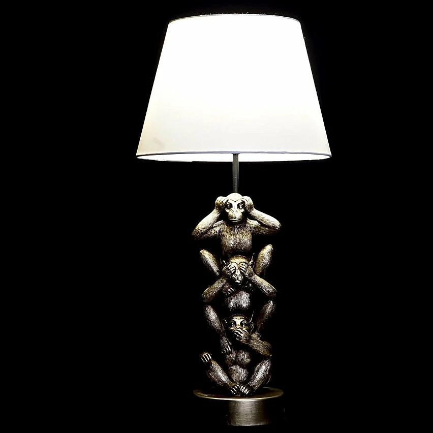 Offres đ„ Item Lampe Ă poser dorĂ©e singes de la sagesse 61 cm đ„ â Image 2