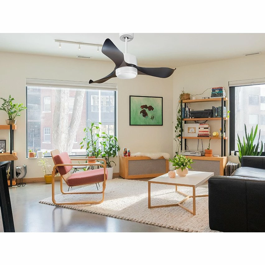 De gros đ Klassfan Ventilateur de plafond RĂ©versible LumiĂšre Thermostat Dimmable Wifi Moteur Ă courant continu Toits en pente TĂ©lĂ©commande ScĂ©narios Lumi đ â Image 6
