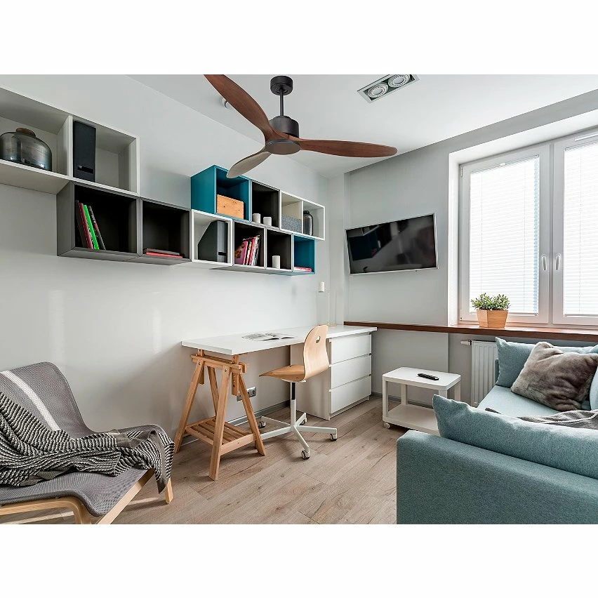 Promo đ Klassfan Ventilateur de plafond RĂ©versible Thermostat Wifi Moteur Ă courant continu Toits en pente TĂ©lĂ©commande ScĂ©narios Hypersilence MĂ©moire âš â Image 4