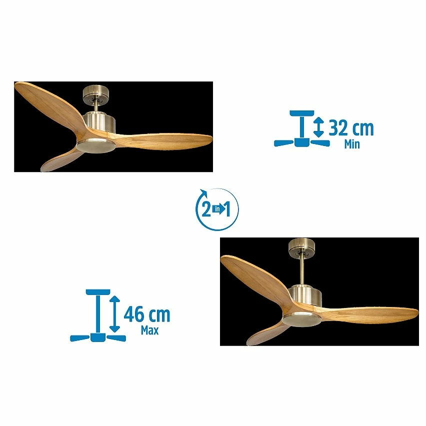 Sortie đ Klassfan Ventilateur de plafond RĂ©versible Thermostat Wifi Moteur Ă courant continu Toits en pente TĂ©lĂ©commande ScĂ©narios Hypersilence MĂ©moire đ€© â Image 5