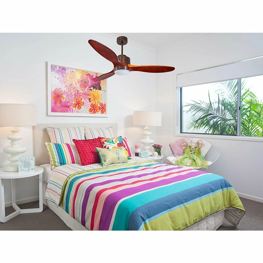 Le moins cher 🔔 Klassfan Ventilateur de plafond Réversible Lumière Thermostat Dimmable Wifi Moteur à courant continu Toits en pente Télécommande Scénarios Lumi 🎁 – Image 6