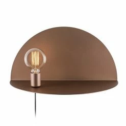 Tout neuf ⭐ HOMEMANIA Lampe Murale Shelfie - Cuivre - 50 x 25 x 25 cm 🎁