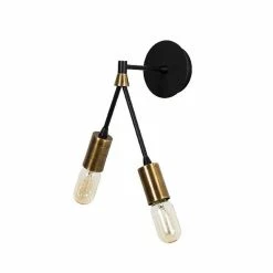 Le moins cher 🔔 HOMEMANIA Lampe Murale Duos - Cuivre, noir - 17 x 17 x 35 cm 🎉