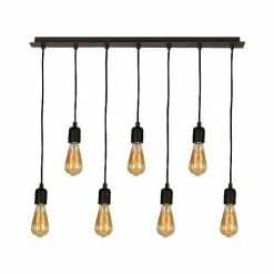 Acheter ⌛ HOMEMANIA Lampe à Suspension Fallby - Noir - 80 x 10 x 93 cm 🧨