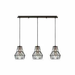 Top 10 ⭐ HOMEMANIA Lampe à Suspension Cagex - Noir, Cuivre - 90 x 20 x 115 cm 🧨