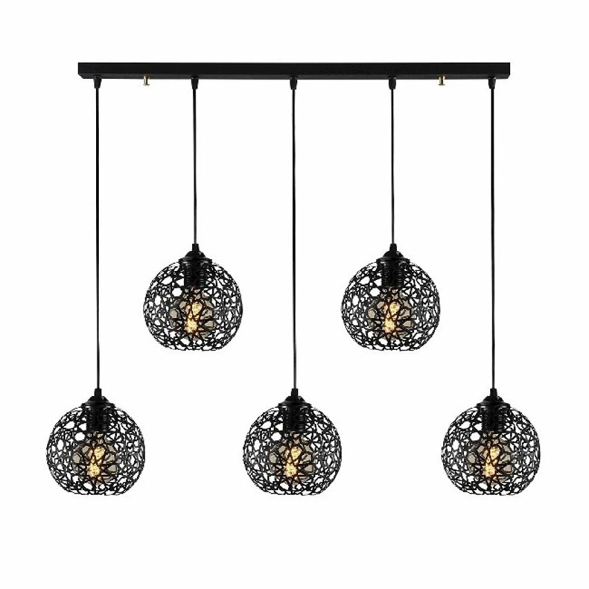Meilleure affaire đ HOMEMANIA Lampe Ă Suspension Seljuk - Noir - 100 x 17 x 119 cm â