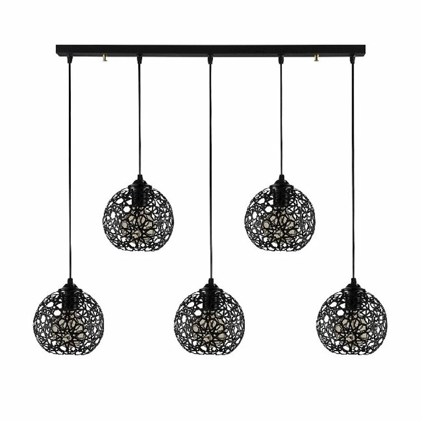Meilleure affaire đ HOMEMANIA Lampe Ă Suspension Seljuk - Noir - 100 x 17 x 119 cm â â Image 2