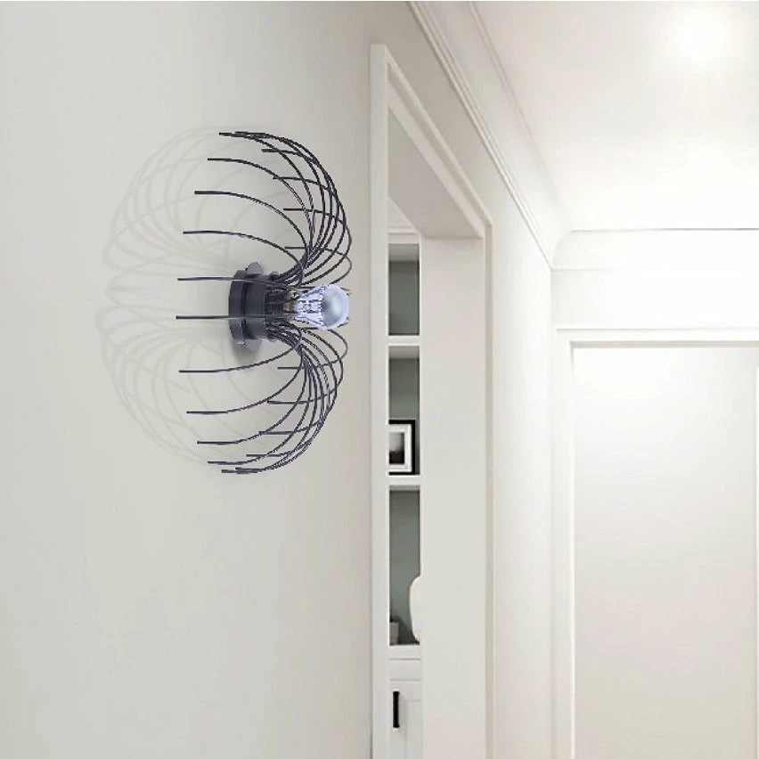 Budget ❤️ HOMEMANIA Lampe Murale Lion - Noir - 46 x 46 x 13 cm 🧨 – Image 2