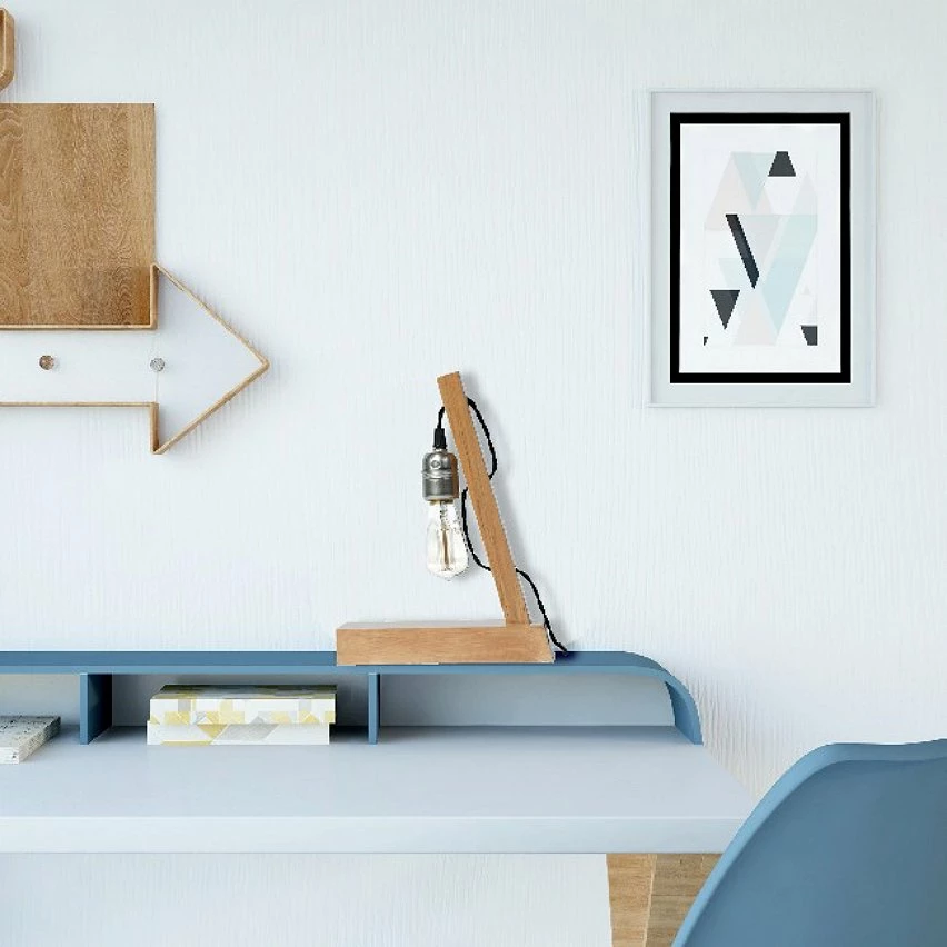 Offres ⭐ HOMEMANIA Lampe de Bureau Idea - Chêne - 10 x 23 x 30 cm 😉 – Image 3