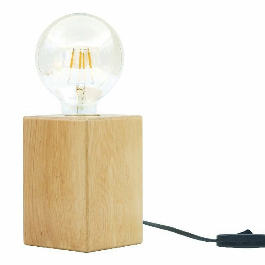 De gros đ HOMEMANIA Lampe de Bureau Shape Base - ChĂȘne - 10 x 10 x 14 cm đ â Image 2