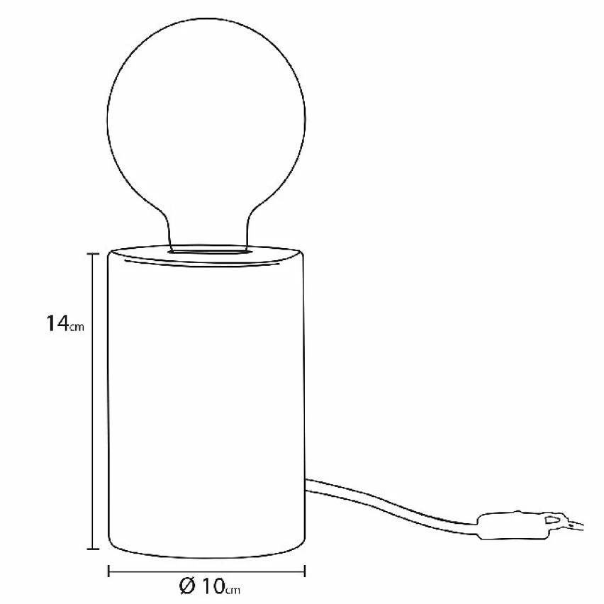 De gros đ HOMEMANIA Lampe de Bureau Shape Base - ChĂȘne - 10 x 10 x 18 cm đŻ â Image 4