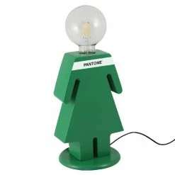 Coupon 🌟 HOMEMANIA Lampe de table Eva - Vert, blanc, noir - 15 x 16 x 26 cm 🎁