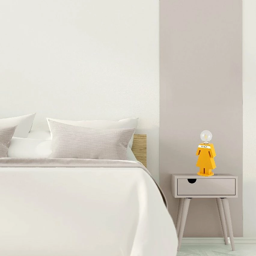 Le moins cher ⌛ HOMEMANIA Lampe de table Eva - Orange, blanc, noir - 15 x 16 x 26 cm 💯 – Image 2