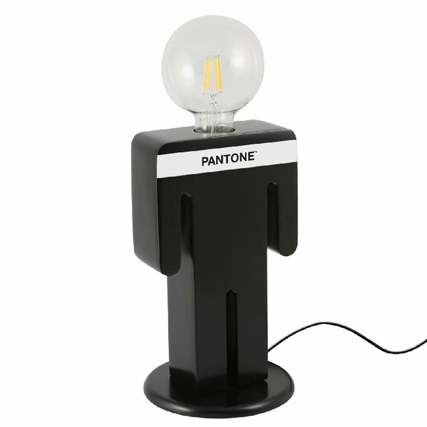 Le moins cher đ HOMEMANIA Lampe de table Adam - Noir, blanc - 15 x 15 x 26 cm đ