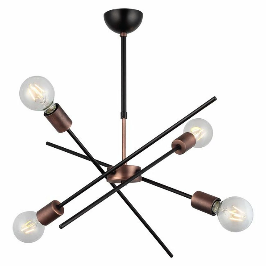 Coupon 🎉 HOMEMANIA Lampe à Suspension Gera - Cuivre, noir - 40 x 53 x 75 cm 💯