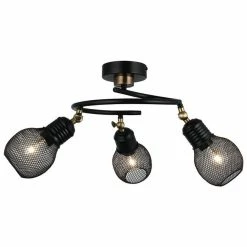Bon marché ⭐ HOMEMANIA Lampe de Plafond Pende - Or, noir - 36 x 36 x 34 cm 🥰