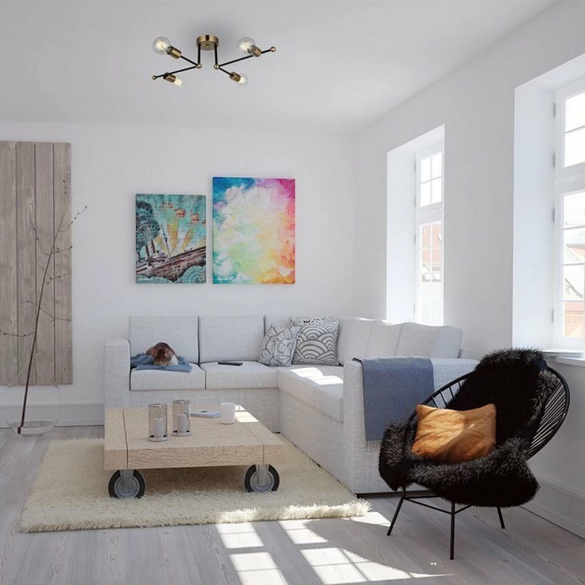 Vente flash đ„° HOMEMANIA Lampe de Plafond Rena - Or, noir - 49 x 70 x 20 cm đ„ â Image 2