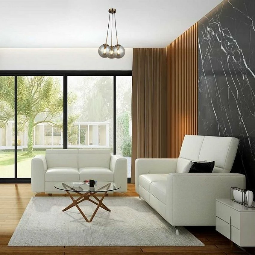 Sortie 👏 HOMEMANIA Lampe à Suspension Polino - Noir, or - 40 x 40 x 120 cm 🎉 – Image 2