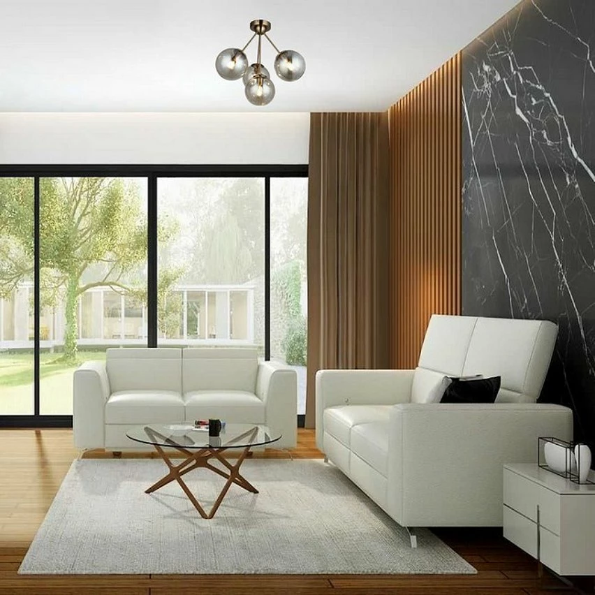 Bon marchĂ© đ„ HOMEMANIA Lampe de Plafond Polino - Noir, or - 54 x 54 x 50 cm đ€© â Image 2