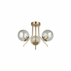 Tout neuf 🔔 HOMEMANIA Lampe de Plafond Korta - Or - 47 x 47 x 35 cm ⌛