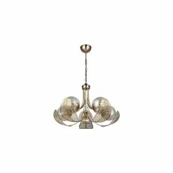 Remise 🥰 HOMEMANIA Lustre Padova - Or - 64 x 64 x 95 cm 😍