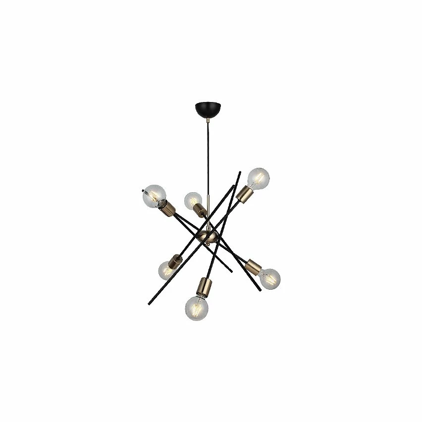 Budget 🧨 HOMEMANIA Lampe de suspension Opa - Noir, or - 55 x 55 x 106 cm ❤️
