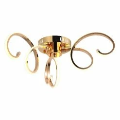 Nouveau 🤩 HOMEMANIA Lampe de Plafond Dinara - Or - 70 x 70 x 22 cm ❤️