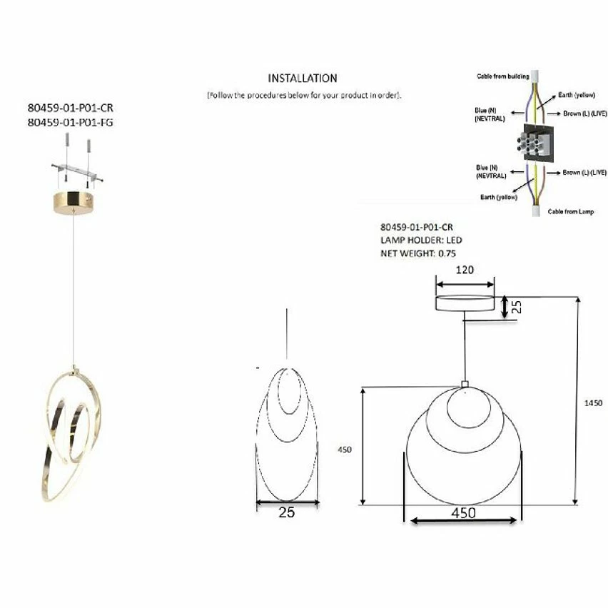 Nouveau 🌟 HOMEMANIA Lampe à Suspension Remena - Gris - 45 x 25 x 145 cm ⌛ – Image 3