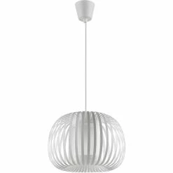 Meilleure affaire 💯 ATHM Design Suspension LENNOX Blanc - abat jour Polypropylène 🎁