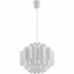 Meilleure vente 🥰 ATHM Design Suspension JESSIKA Blanc - abat jour Polypropylène ✔️