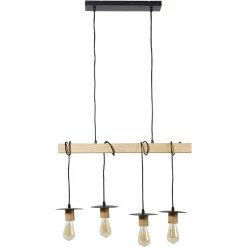 Promo ✔️ ATHM Design Suspension DETRA Marron - Bois et Metal 🎉