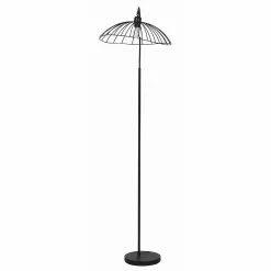 Acheter 😍 ATHM Design Lampadaire TULMA Noir - abat jour Metal Noir pieds Metal Noir 🥰