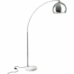 Offres 👏 ATHM Design Lampadaire BALLA Argent - abat jour PVC pieds Metal 💯